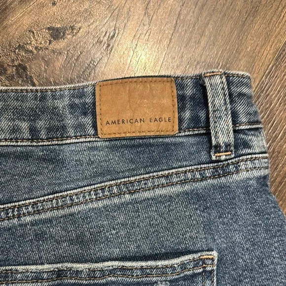 American Eagle Outfitters Blue Distressed Jean Shorts - Picture 8 of 8